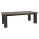 Duncan Suede Brown and Carbon Black 90" Rectangular Dining Table