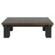 Duncan Suede Brown and Carbon Black Rectangular Coffee Table