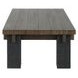 Duncan Suede Brown and Carbon Black Rectangular Coffee Table