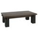 Duncan Suede Brown and Carbon Black Rectangular Coffee Table