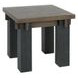 Duncan Suede Brown and Carbon Black Square End Table