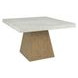Ridley Natural and Weathered Chalk 47" Square Concrete Top Dining Table