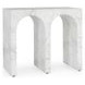 Marmo Ivory and Gray Rectangular Outdoor Concrete Top End Table