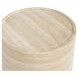 Mckenna Beige Round Outdoor Concrete Top End Table