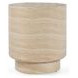 Mckenna Beige Round Outdoor Concrete Top End Table