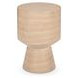 Terrace Beige Round Outdoor Concrete Top Accent Table