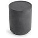Darsa Dark Gray 18" Round Outdoor Concrete Top Accent Table