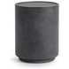 Darsa Dark Gray 18" Round Outdoor Concrete Top Accent Table