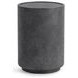 Darsa Dark Gray 20" Round Outdoor Concrete Top Accent Table