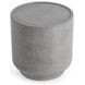 Sania Athena Gray Round Outdoor Concrete Top Accent Table