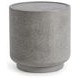 Sania Athena Gray Round Outdoor Concrete Top Accent Table