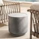 Sania Athena Gray Round Outdoor Concrete Top Accent Table