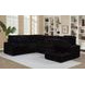 Devonshire Black 3 Piece Modular Sleeper Sectional
