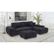 Octavia Black Rectangular Ottoman