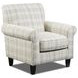 Laredo Stone Beige and Gray Performance Fabric Accent Chair