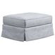 Beach Blue Upholstered Club Ottoman