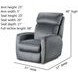 Primo Cyber Space Charcoal Power Headrest Rocker Recliner with SoCozi Massage