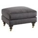 Oxford Black Upholstered Ottoman