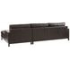 Horizon Dark Brown 110" Leather Upholstered LAF Sectional