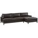 Horizon Dark Brown 110" Leather Upholstered LAF Sectional