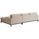 Horizon Beige and Brown 110" Leather Upholstered LAF Sectional