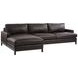Horizon Dark Brown 110" Leather Upholstered RAF Sectional