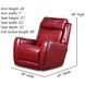 View Point Crimson Leather Rocker Power Recliner with USB Charging