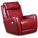 View Point Crimson Leather Rocker Power Recliner with USB Charging