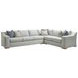 Shaws Cove Blue 3 Piece Modular Sectional with Pillows by Barclay Butera