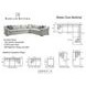 Shaws Cove Blue 3 Piece Modular Sectional with Pillows by Barclay Butera
