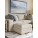 Shaws Cove Beige Upholstered Square Bumper Ottoman by Barclay Butera