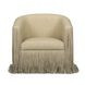 Shag Me Tan Upholstered Swivel Accent Chair