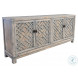 Antigua Distressed Blue 4 Drawer Sideboard