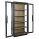 Larson Carbon Black 2 Glass Door Display Cabinet