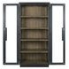 Larson Carbon Black 2 Glass Door Display Cabinet