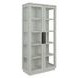 Larson Distressed Ivory 2 Glass Door Display Cabinet