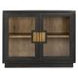 Larson Carbon Black 2 Glass Door Accent Cabinet