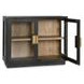 Larson Carbon Black 2 Glass Door Accent Cabinet