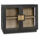 Larson Carbon Black 2 Glass Door Accent Cabinet