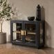 Larson Carbon Black 2 Glass Door Accent Cabinet