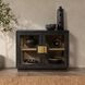 Larson Carbon Black 2 Glass Door Accent Cabinet