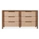 Corda Nut Brown and Natural 6 Drawer Dresser