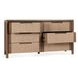 Corda Nut Brown and Natural 6 Drawer Dresser
