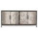 Lisbon Weathered Black and Travertine 4 Door Buffet