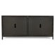 Lisbon Weathered Black and Travertine 4 Door Buffet