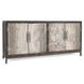 Lisbon Weathered Black and Travertine 4 Door Buffet