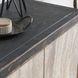 Lisbon Weathered Black and Travertine 4 Door Buffet