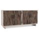 Anton Beige and Natural 4 Door Accent Cabinet