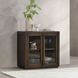 Bradley Landmark Brown 2 Glass Door Accent Cabinet