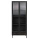Nore Black 2 Glass Door Display Cabinet